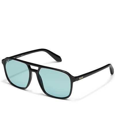 QUAY Unisex On The Fly 49mm Aviator Sunglasses