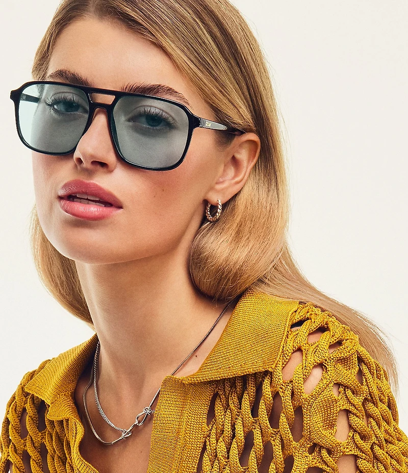 QUAY Unisex On The Fly 49mm Aviator Sunglasses