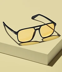 QUAY Unisex On The Fly 49mm Retro Aviator Sunglasses