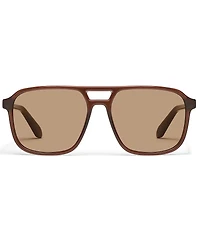 QUAY Unisex On The Fly 49mm Retro Aviator Sunglasses