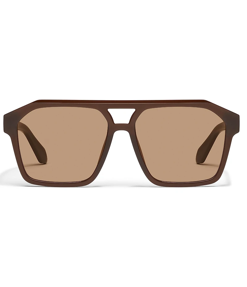 QUAY Unisex Soundcheck 48mm Retro Geometric Aviator Sunglasses