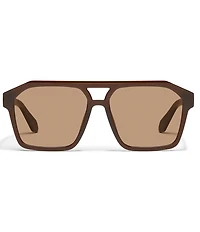 QUAY Unisex Soundcheck 48mm Retro Geometric Aviator Sunglasses