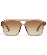 QUAY Unisex Soundcheck 48mm Retro Geometric Aviator Sunglasses