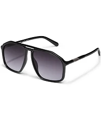 QUAY Unisex Studio Sesh 53mm Aviator Sunglasses
