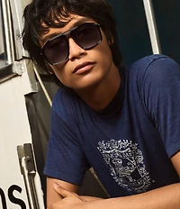 QUAY Unisex Studio Sesh 53mm Aviator Sunglasses