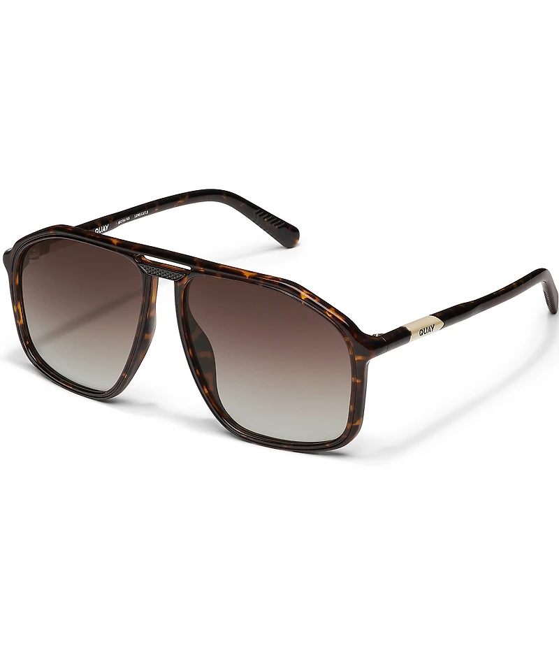 QUAY Unisex Studio Sesh 53mm Aviator Sunglasses