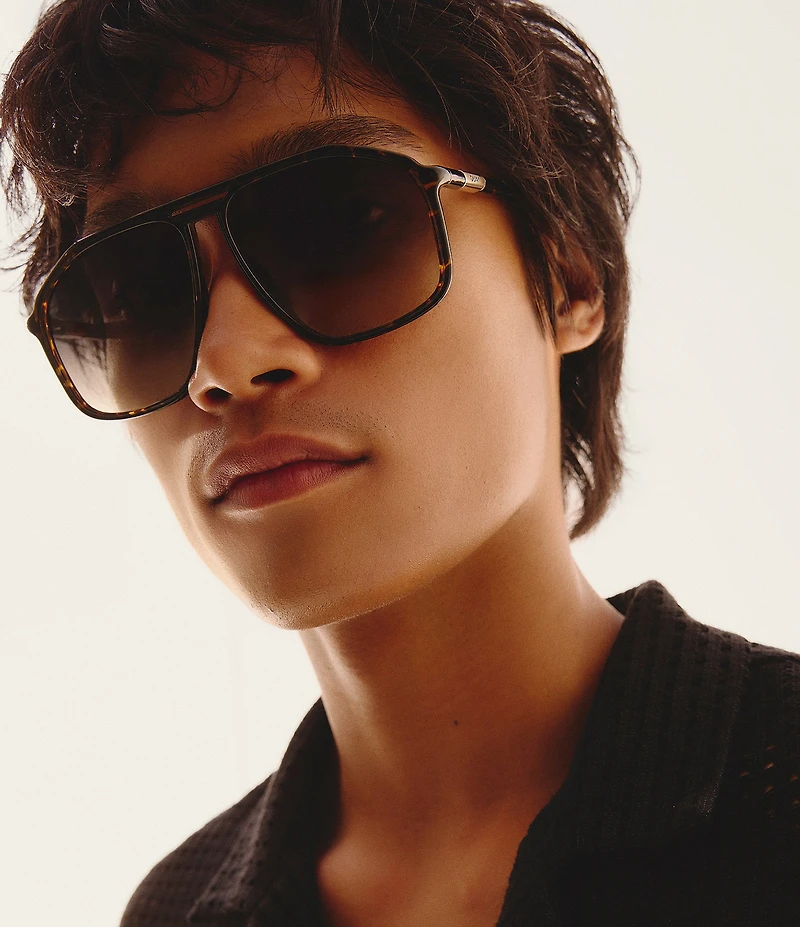 QUAY Unisex Studio Sesh 53mm Aviator Sunglasses