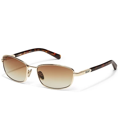 QUAY Unisex Text Me 38mm Rectangle Sunglasses