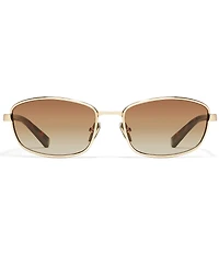 QUAY Unisex Text Me 38mm Rectangle Sunglasses