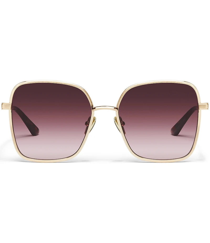 QUAY Women's 5th Ave 56mm Square Sunglasses
