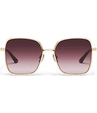 QUAY Women's 5th Ave 56mm Square Sunglasses