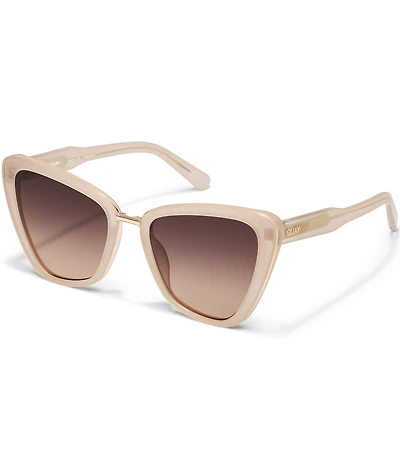 QUAY Women's All Talk 53mm Retro Cat Eye Sunglasses