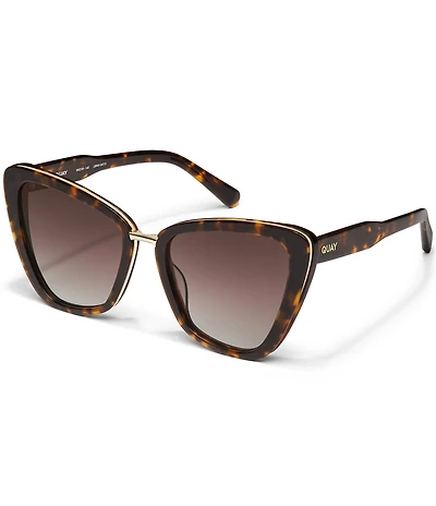 QUAY Women's All Talk 53mm Retro Cat Eye Sunglasses
