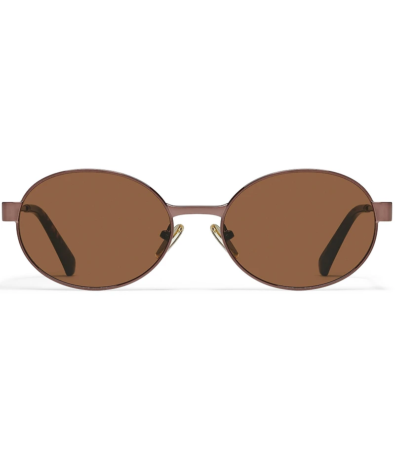 QUAY Unisex Anyways 56mm Retro Oval Sunglasses