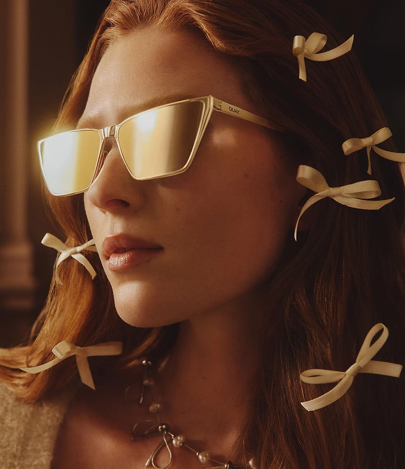 QUAY Women's Bad Habit Adorned 38mm Cat Eye Sunglasses