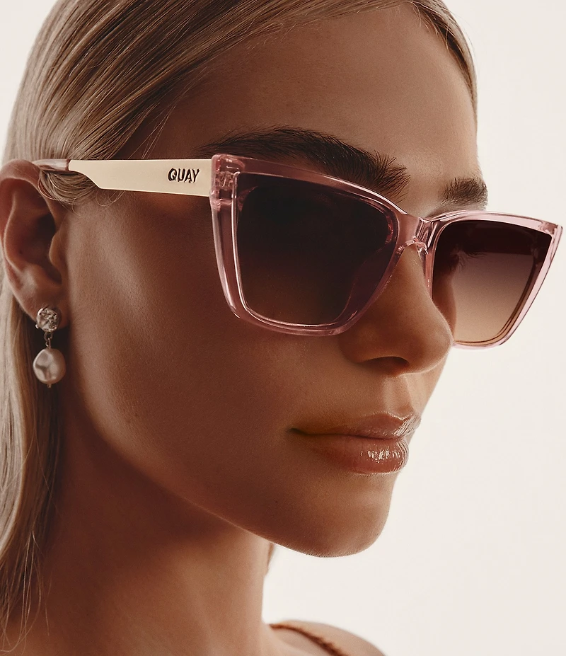 QUAY Women's Call The Shots Adorned 59mm Cat Eye Sunglasses