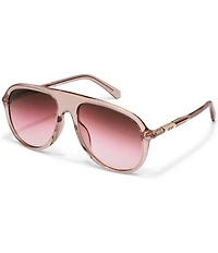 QUAY Women's Chart Topper 54mm Aviator Sunglasses