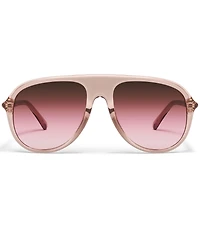 QUAY Women's Chart Topper 54mm Aviator Sunglasses