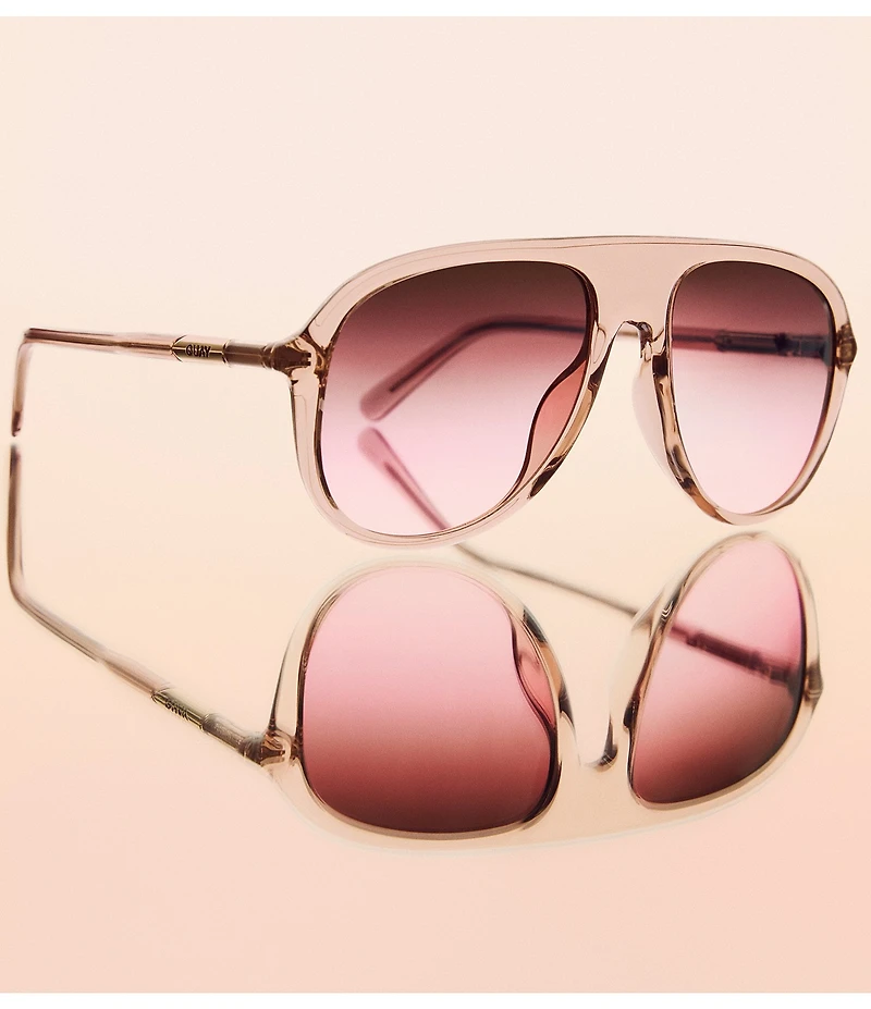 QUAY Women's Chart Topper 54mm Aviator Sunglasses