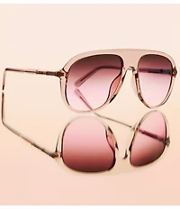 QUAY Women's Chart Topper 54mm Aviator Sunglasses