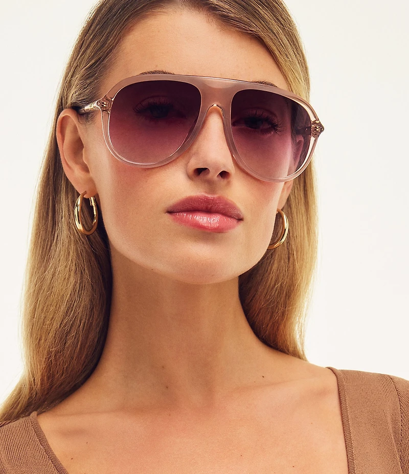 QUAY Women's Chart Topper 54mm Aviator Sunglasses