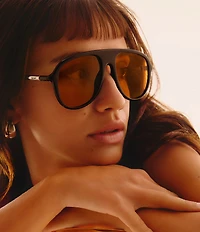 QUAY Women's Chart Topper 54mm Aviator Sunglasses