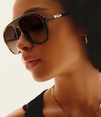 QUAY Women's Chart Topper 54mm Aviator Sunglasses