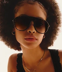 QUAY Women's Chart Topper 54mm Aviator Sunglasses