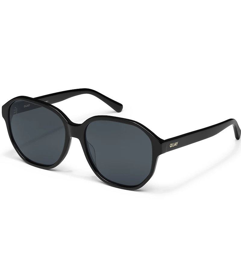 QUAY Women's Guess Again 53mm Polarized Round Sunglasses