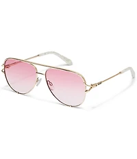 QUAY Women's High Key Twist Adorned 60mm Aviator Sunglasses