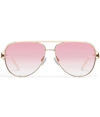 QUAY Women's High Key Twist Adorned 60mm Aviator Sunglasses
