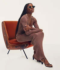 QUAY Women's Hit Single 38mm Square Sunglasses