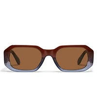 QUAY Women's Hyped Up 38mm Ombre Frame Rectangle Sunglasses
