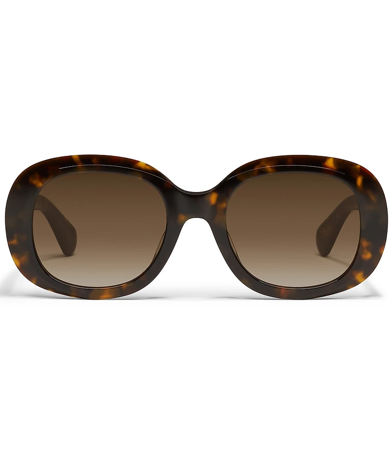 QUAY Women's Impromptu 53mm Round Tortoise Sunglasses