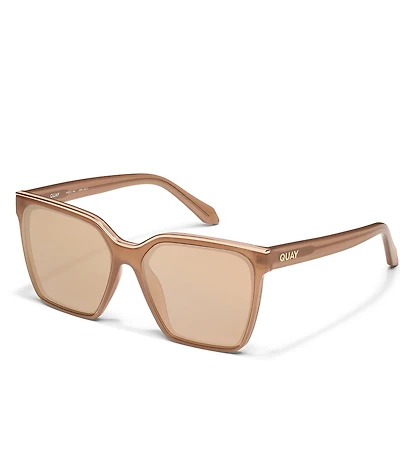 QUAY Women's Level Up 51mm Mirrored Square Sunglasses