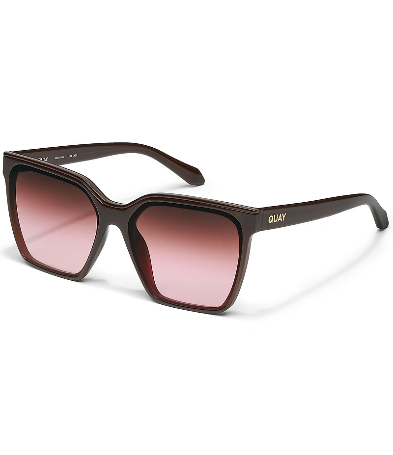 QUAY Women's Level Up 51mm Square Sunglasses