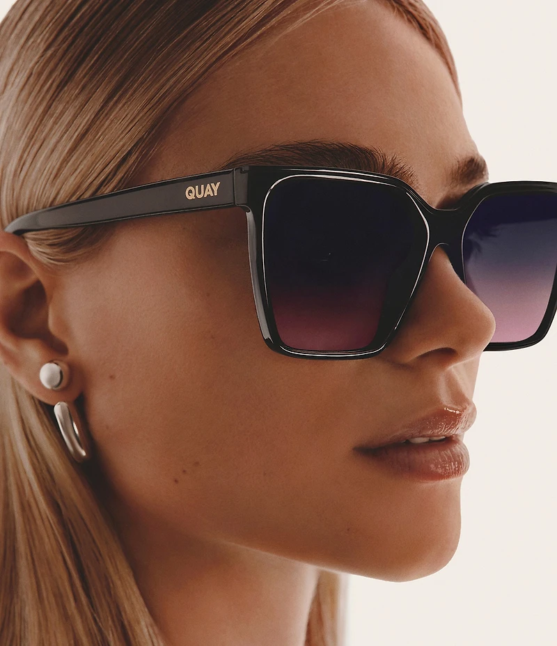 QUAY Women's Level Up 51mm Square Sunglasses