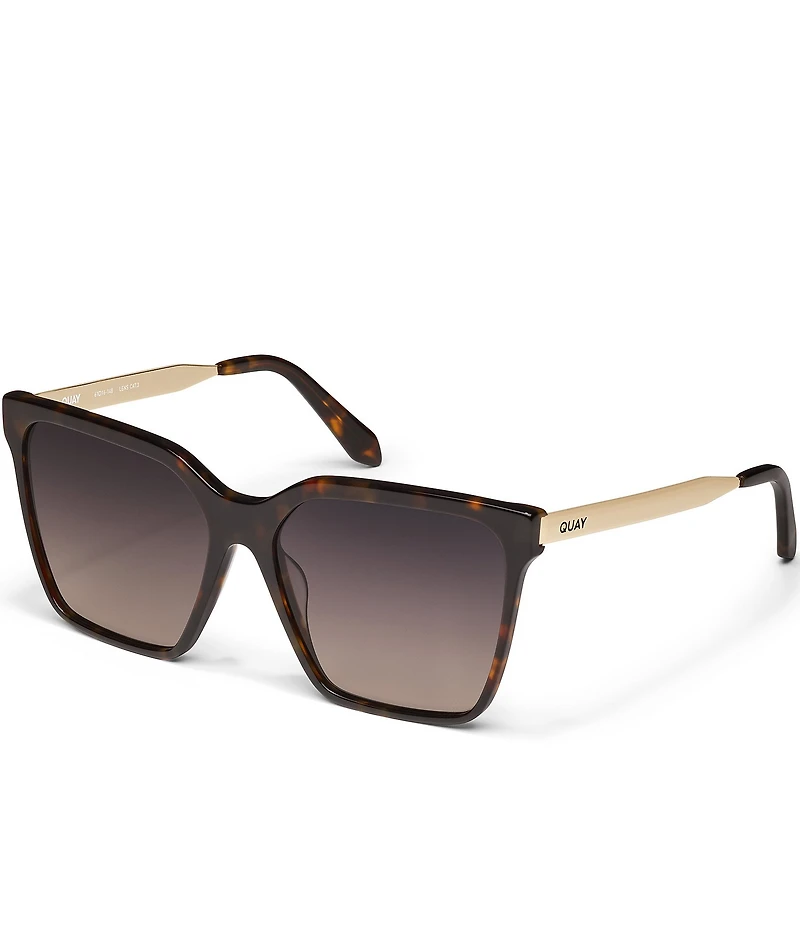 QUAY Women's Level Up Remixed 61mm Square Glasses