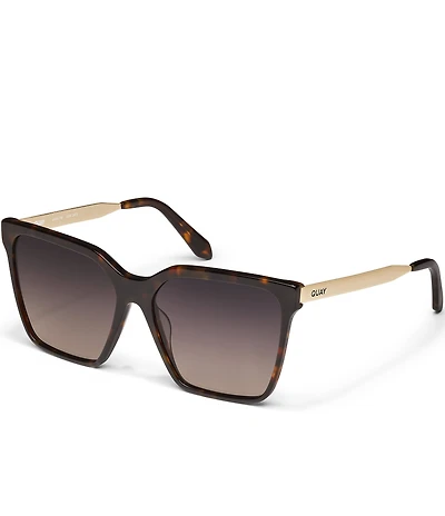 QUAY Women's Level Up Remixed 61mm Square Glasses