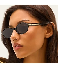 QUAY Women's Nevermind 36mm Round Oval Sunglasses