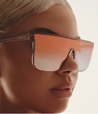 QUAY Women's Nightfall Adorned 49mm Shield Sunglasses