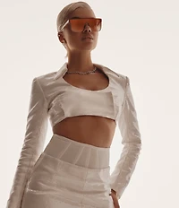 QUAY Women's Nightfall Adorned 49mm Shield Sunglasses