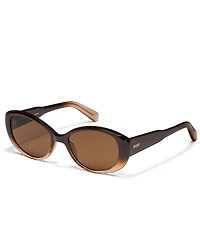 QUAY Women's On Brand 43mm Retro Oval Sunglasses