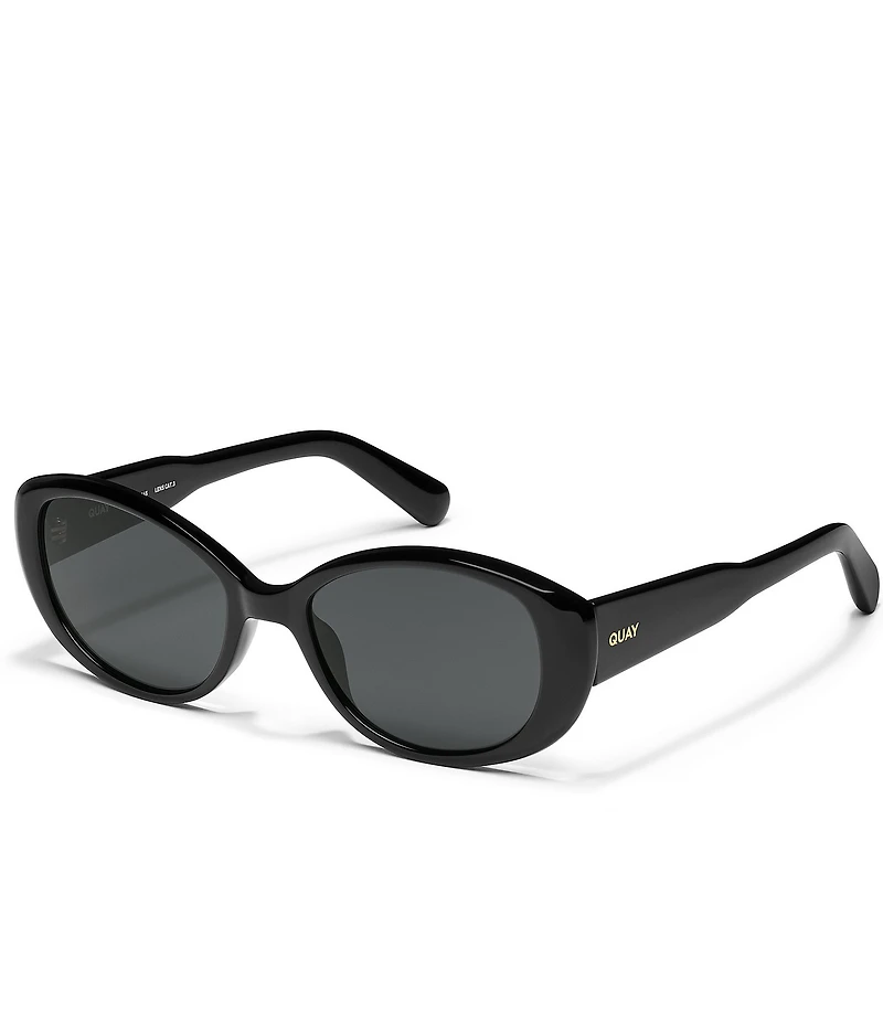 QUAY Women's On Brand 43mm Retro Oval Sunglasses