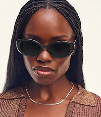 QUAY Women's On Brand 43mm Retro Oval Sunglasses