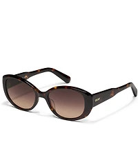 QUAY Women's On Brand 43mm Retro Oval Sunglasses