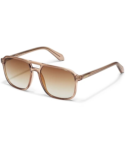QUAY Women's On The Fly Large 49mm Aviator Sunglasses