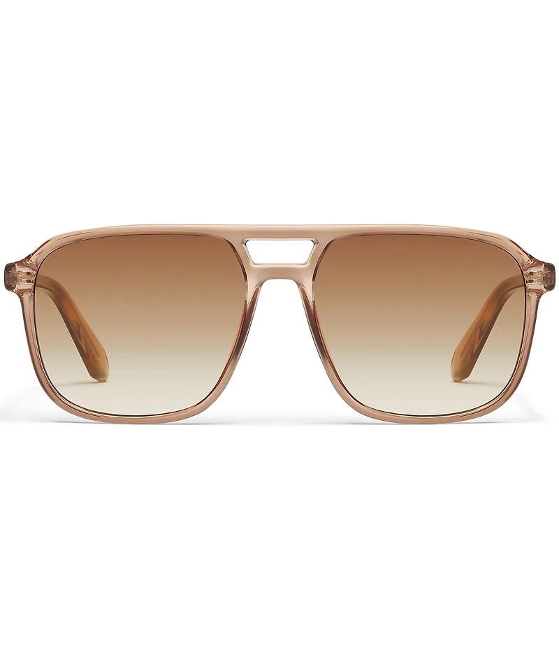 QUAY Women's On The Fly Large 49mm Aviator Sunglasses