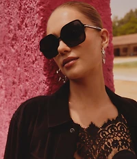 QUAY Women's Press Tour 60mm Square Sunglasses