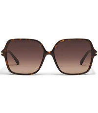 QUAY Women's Press Tour 60mm Square Sunglasses